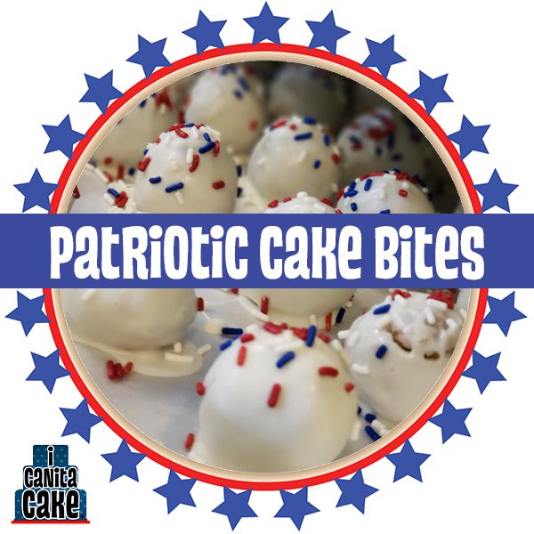 Patriotic Funfetti Cake Bites by I Canita Cake