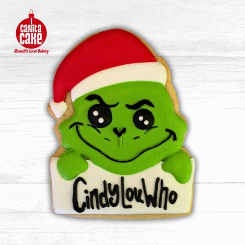 Grinch Name Cookie by I Canita Cake