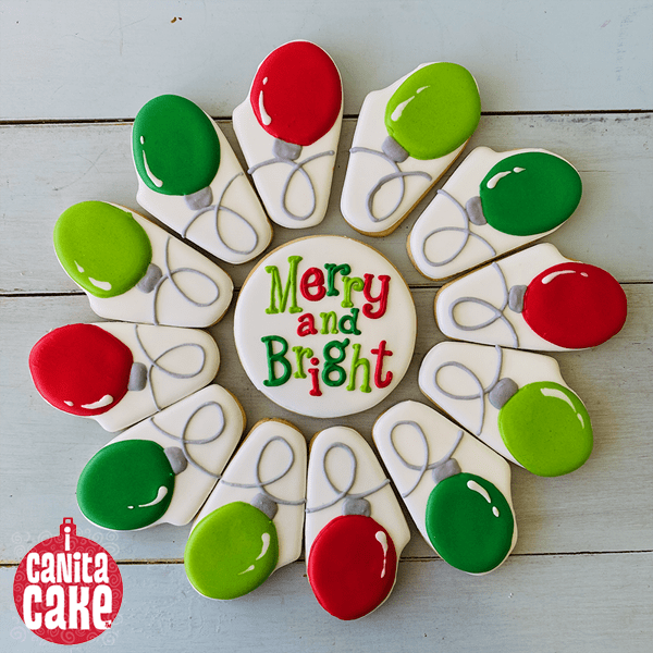 Christmas Lights Cookie Platter by I Canita Cake