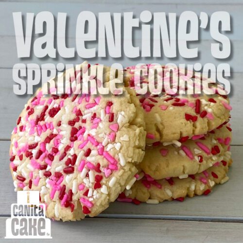 Valentine's Sprinkle Sugar Cookies by I Canita Cake