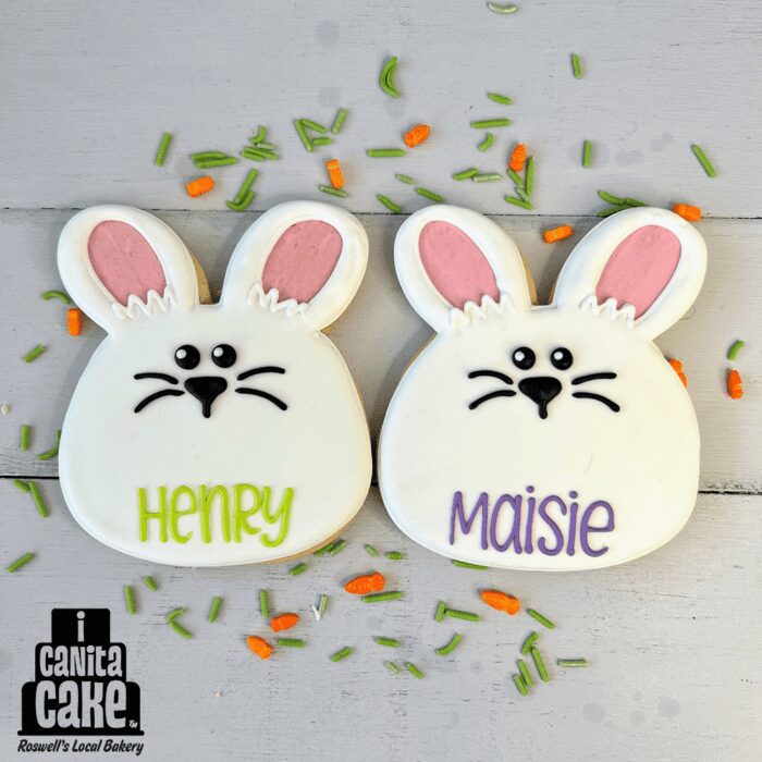 EASTER Bunny Name Cookies by I Canita Cake