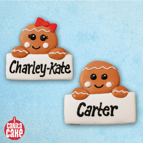 Gingerbread Holiday Name Cookies by I Canita Cake