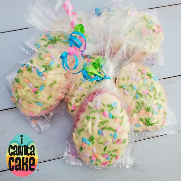 Easter Eggs Dipped Cereal Treats by I Canita Cake