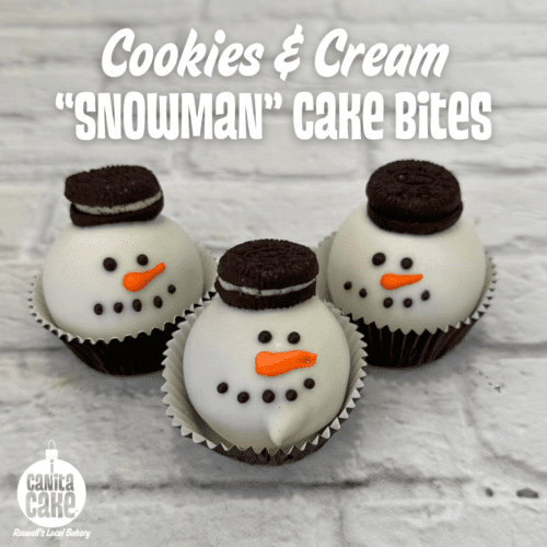 Snowman Cookies & Cream Cake Bites by I Canita Cake