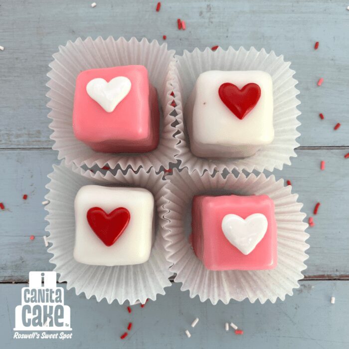 Valentines Petit Fours by I Canita Cake