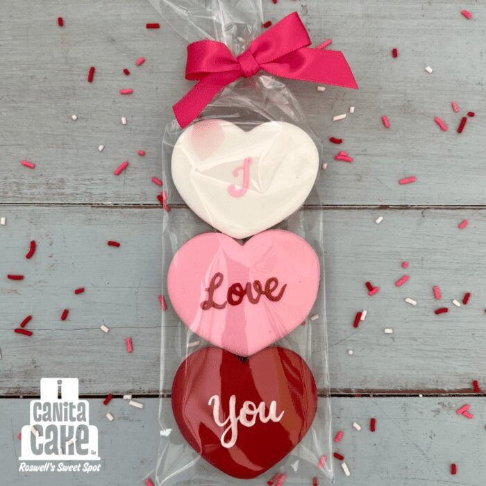3 Pack I Love You Valentines Cookie Set by I Canita Cake