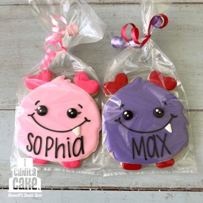 Love Monster Personalized Cookies by I Canita Cake