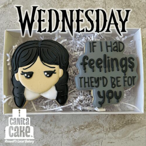 "Wednesday Addams" Valentines Set by I Canita Cake