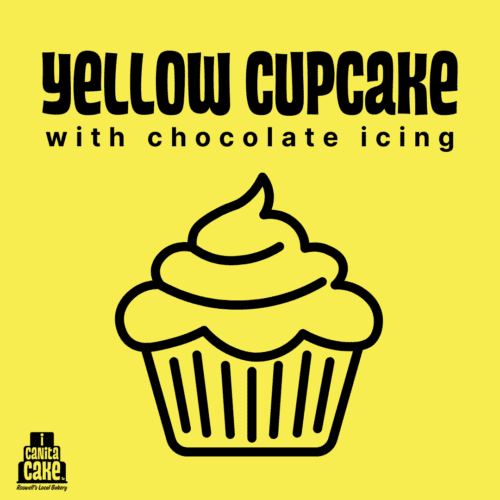 Yellow Cupcake with chocolate icing by I Canita Cake